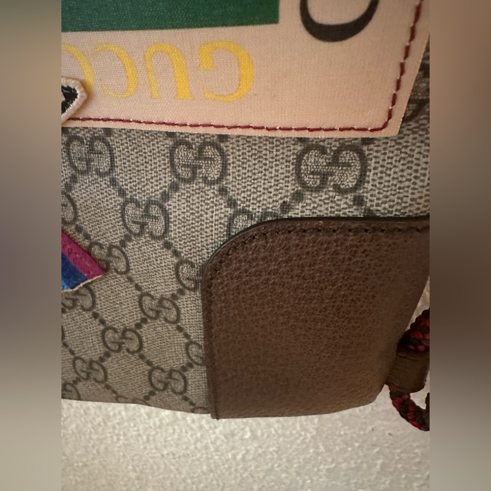 GUCCI Soft GG Supreme Monogram Courrier Drawstring Backpack - Picture 7 of 8